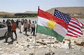 Kurdish american flag